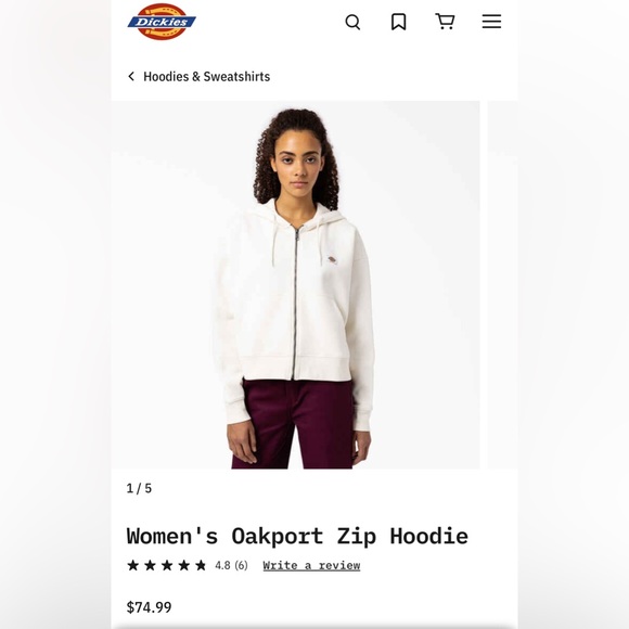 NWT Women’s Dickies Cropped Sweater - Picture 7 of 8